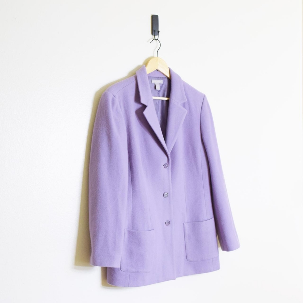 Nordstrom Lavender Wool-Blend Pea Coat